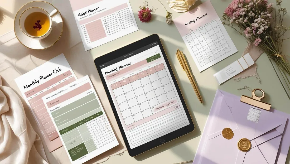 Standard Plan (Members Club) shown as a flat-lay mockup on a tablet and printed page